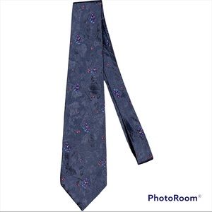 Paolo de Ponte Blue 100% Silk Tie 3” Width
